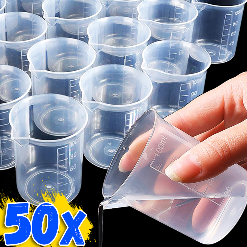 1/50pcs 100ML Plastic Measurin – обзор и цена Plastic Cup 50Pcs