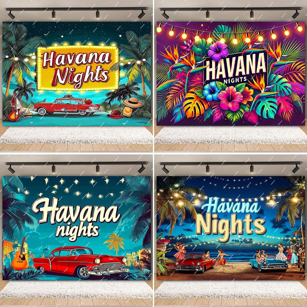 Havana Nights Backdrop Birthda – обзор и цена Dessert Table Backdrop