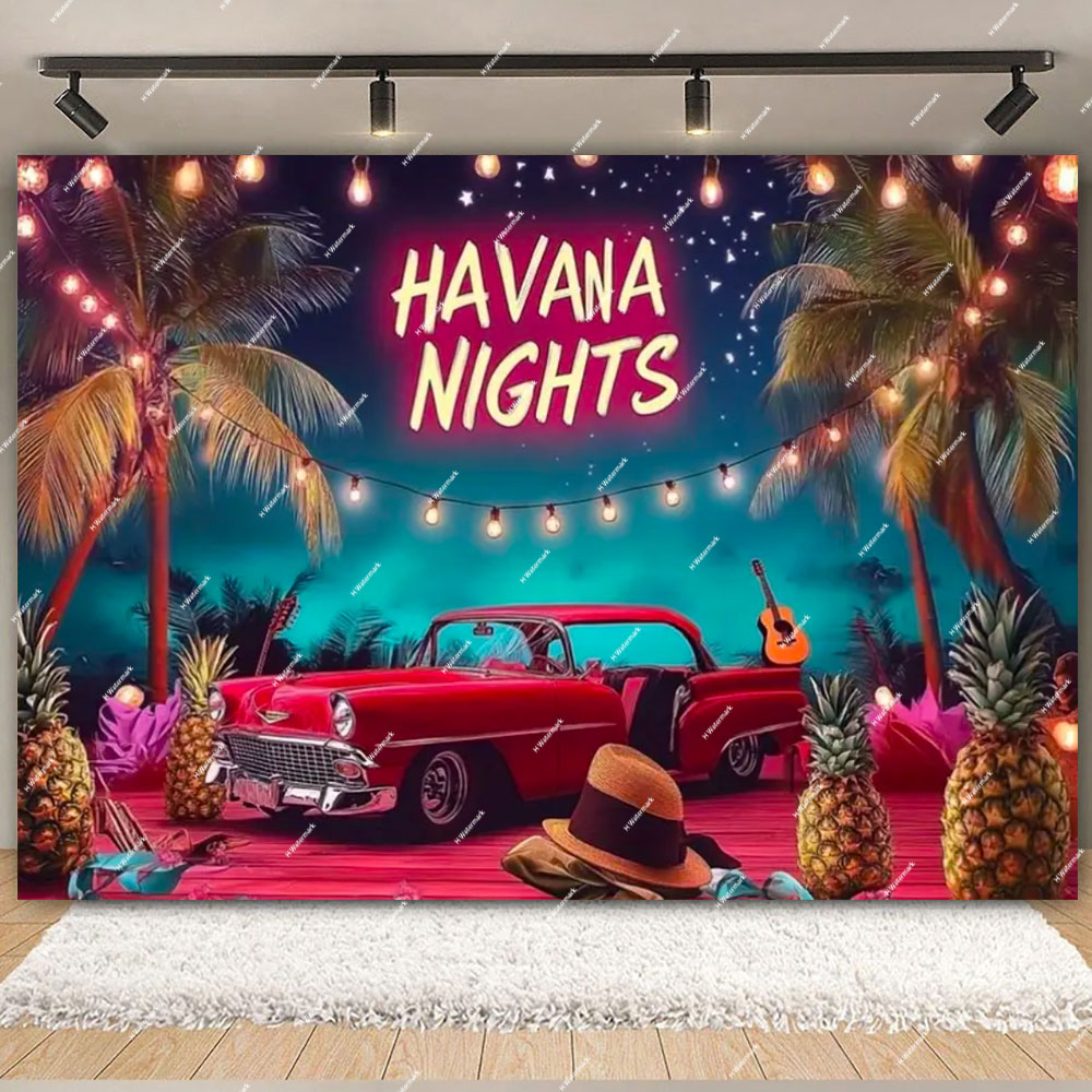 Havana Nights Backdrop Birthda – обзор и цена Dessert Table Backdrop