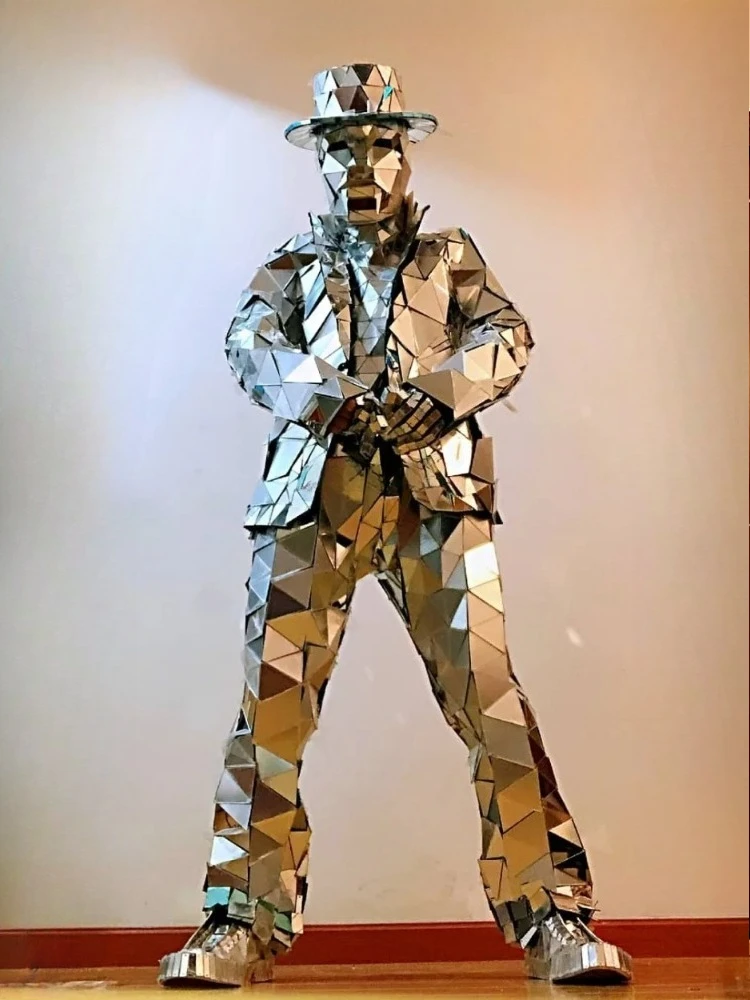 Mirror Man Costume Sliver glas – обзор и цена Event Party Dj
