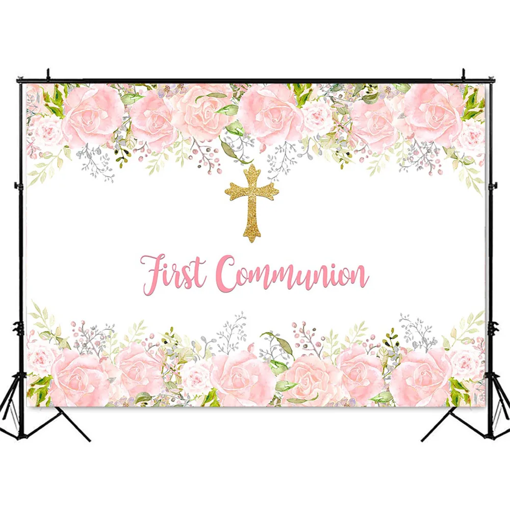 First Holy Communion Birthday  – обзор и цена Dessert Table Backdrop